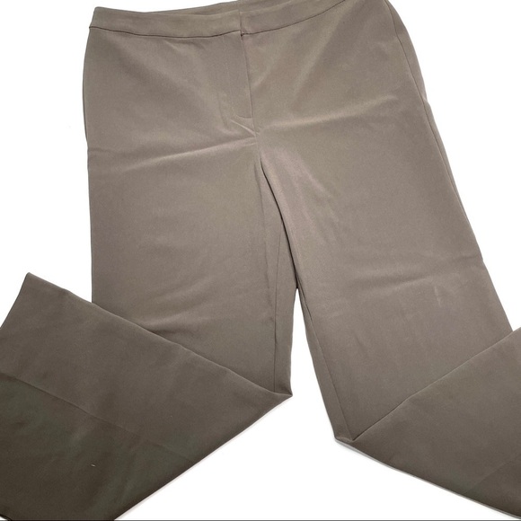 St. John Light Brown / Grey Wide Leg Pants Size 12 - Picture 1 of 10